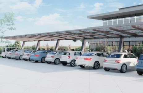 Visualisierung Parkplatz-PV-Anlage
